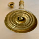 Paire de bougeoirs en bronze doré XIXè