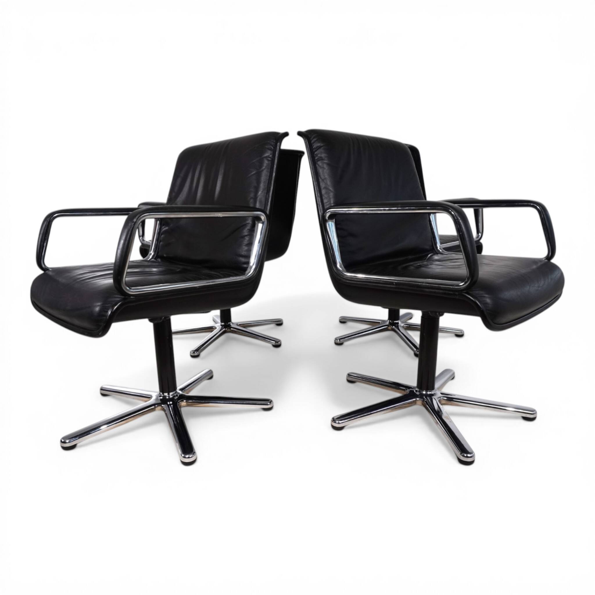 Set of 4 Wilkhahn Delta swivel chairs by Delta Design, 1970
