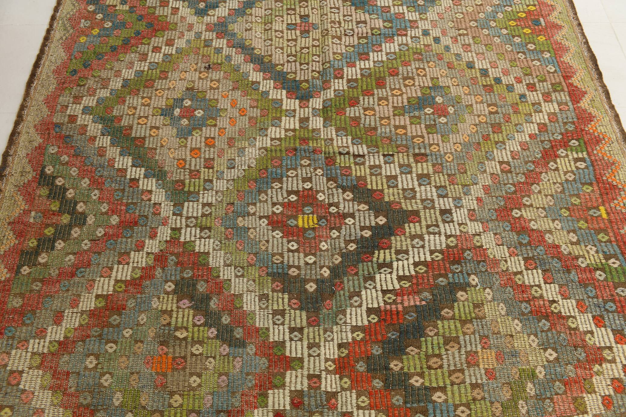 6x11 Large Area Kilim Rug, 192x330 Cm, Handwoven Kilim