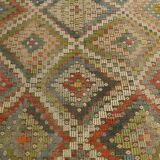 6x11 Large Area Kilim Rug, 192x330 Cm, Handwoven Kilim