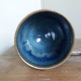 Chalice, cup in blue-glazed stoneware