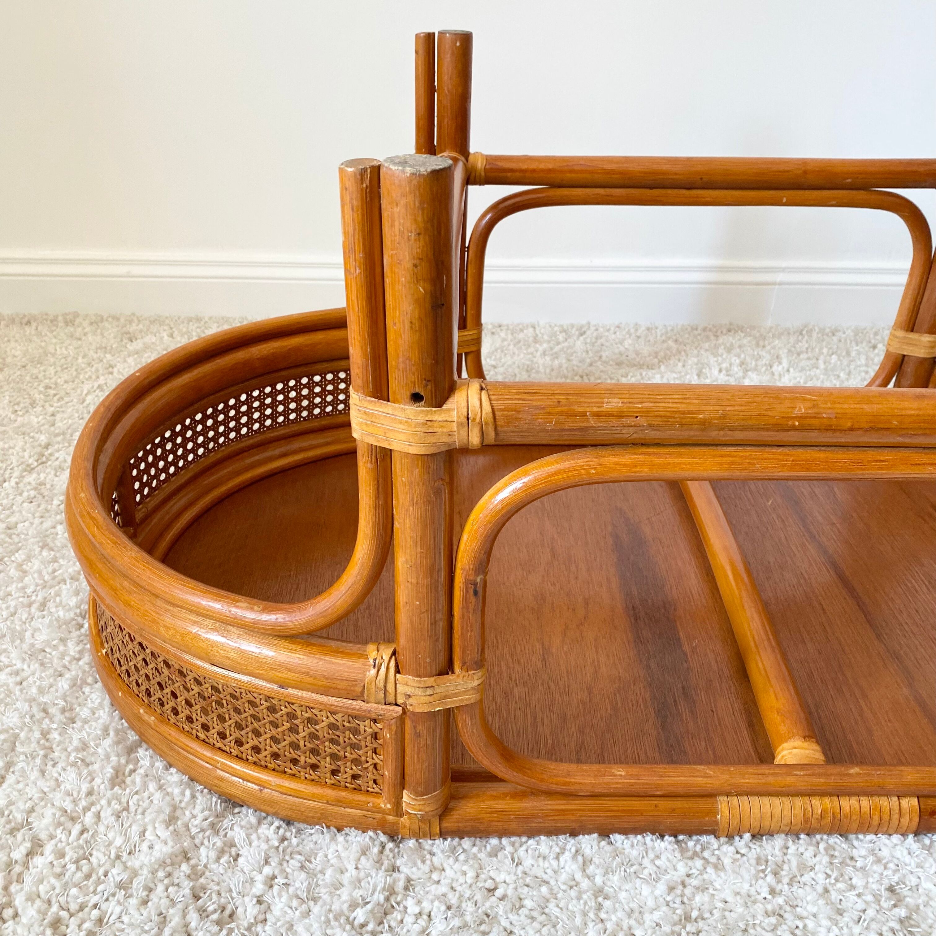 Vintage rattan coffee table