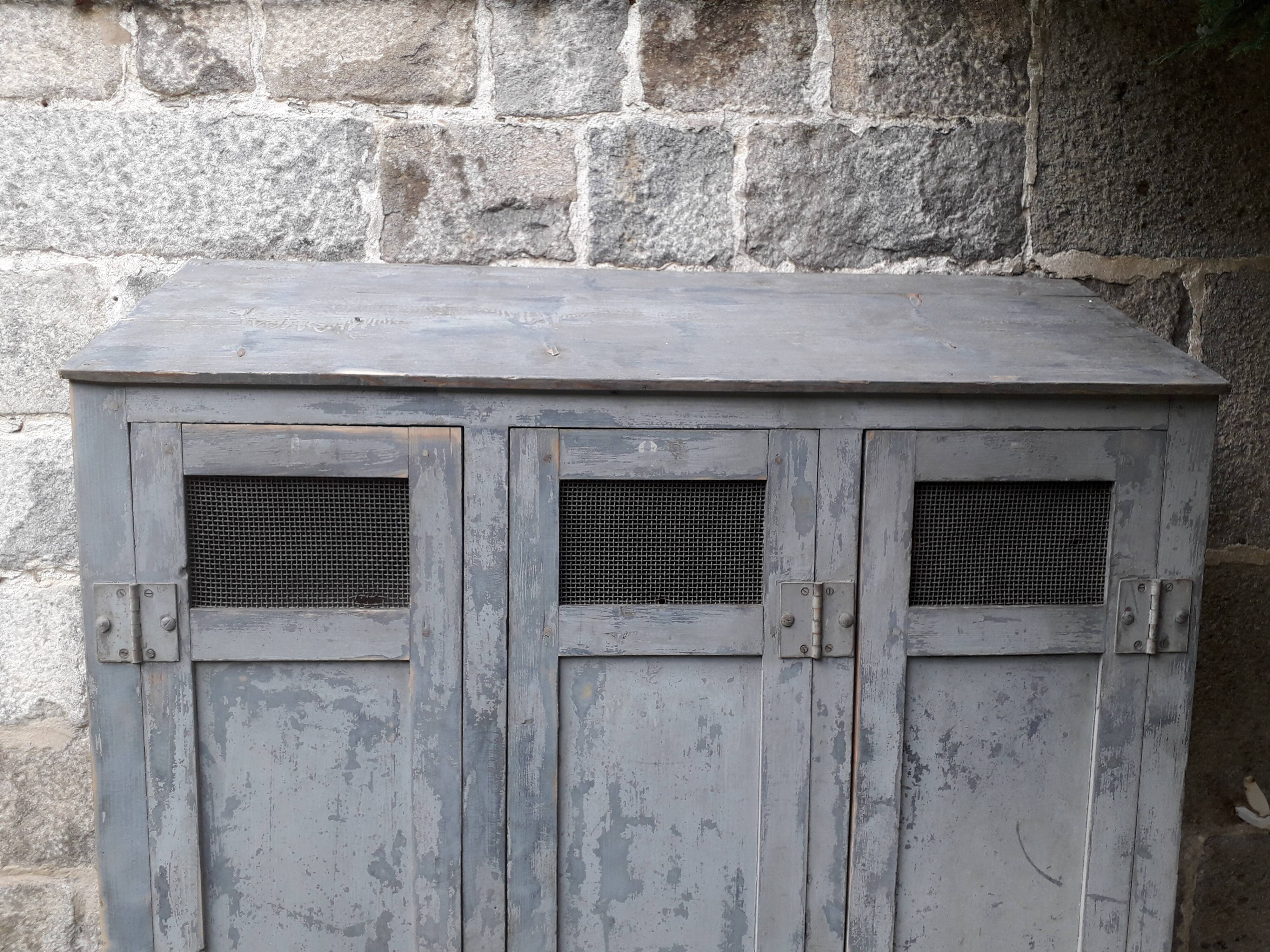 Patinated industrial wardrobe