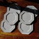6 white octagonal dessert plates Johnson Brothers Heritage (ø 19.5 cm)