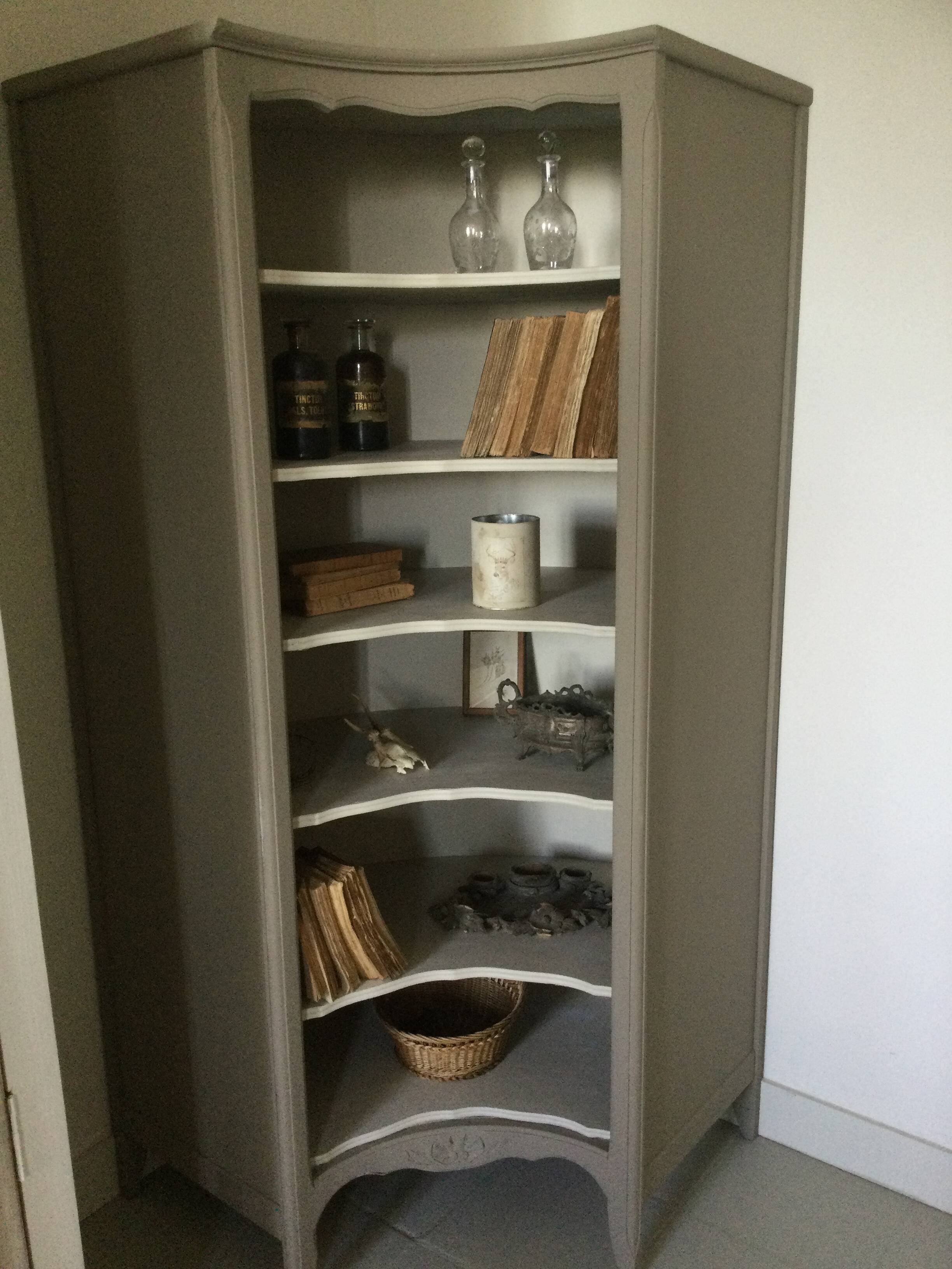 Antique library corner unit