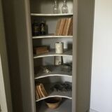 Antique library corner unit