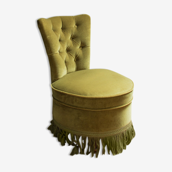 Fauteuil crapaud olive