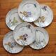 6 large flat plates in polychrome iron earth model "Iris" Choisy-le-Roi