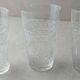 Set of 3 fine glasses, cut crystal, from Baccarat / Saint Louis