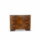 Walnut burl commode, Italian Art Deco, 1940s.