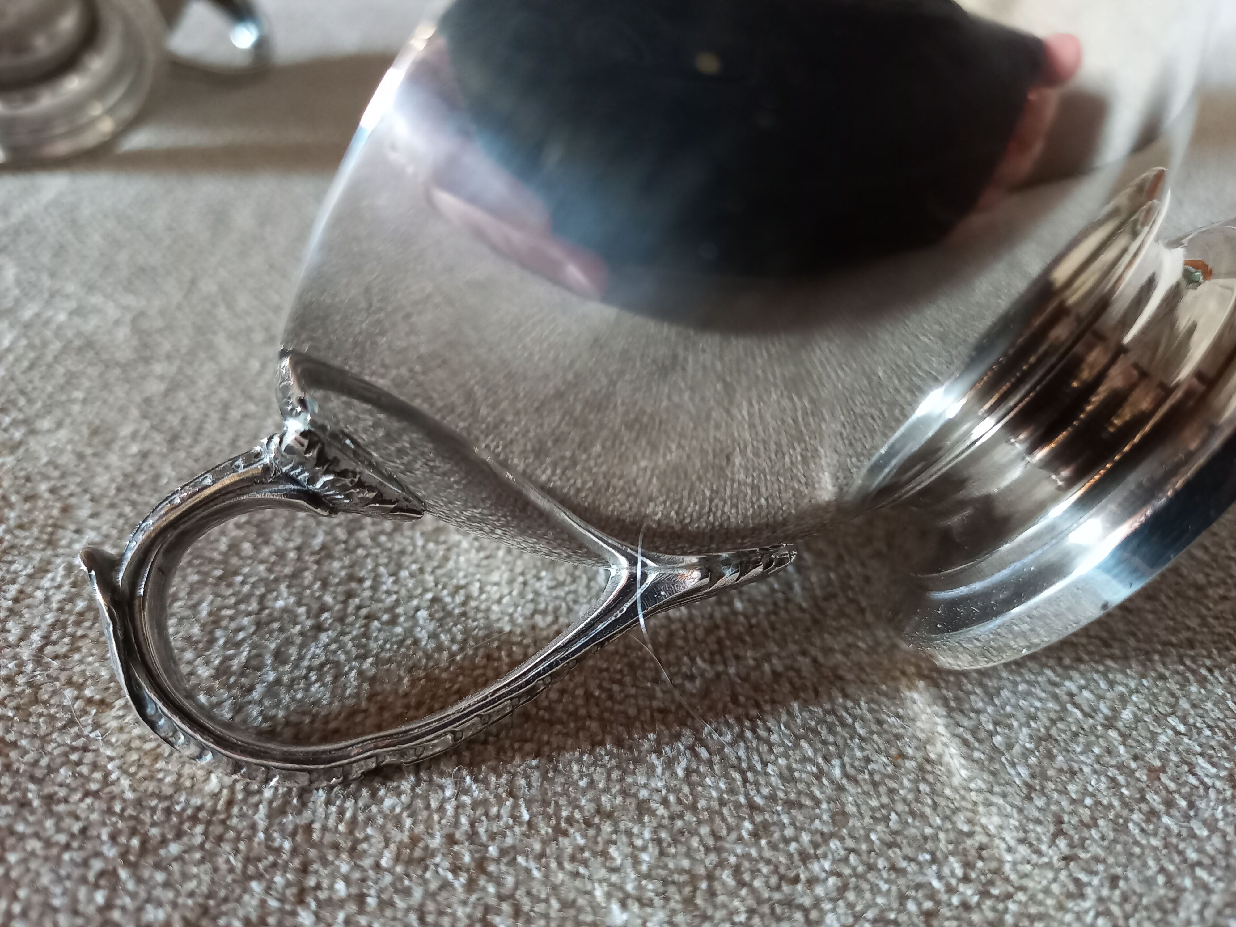 2 old solid silver cups