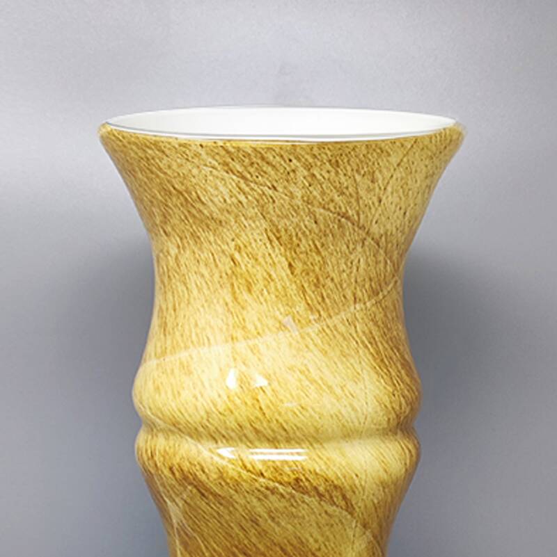 1970s Gorgeous Pair of Vases in Murano Glass by Enrico Coveri. Made in Italy