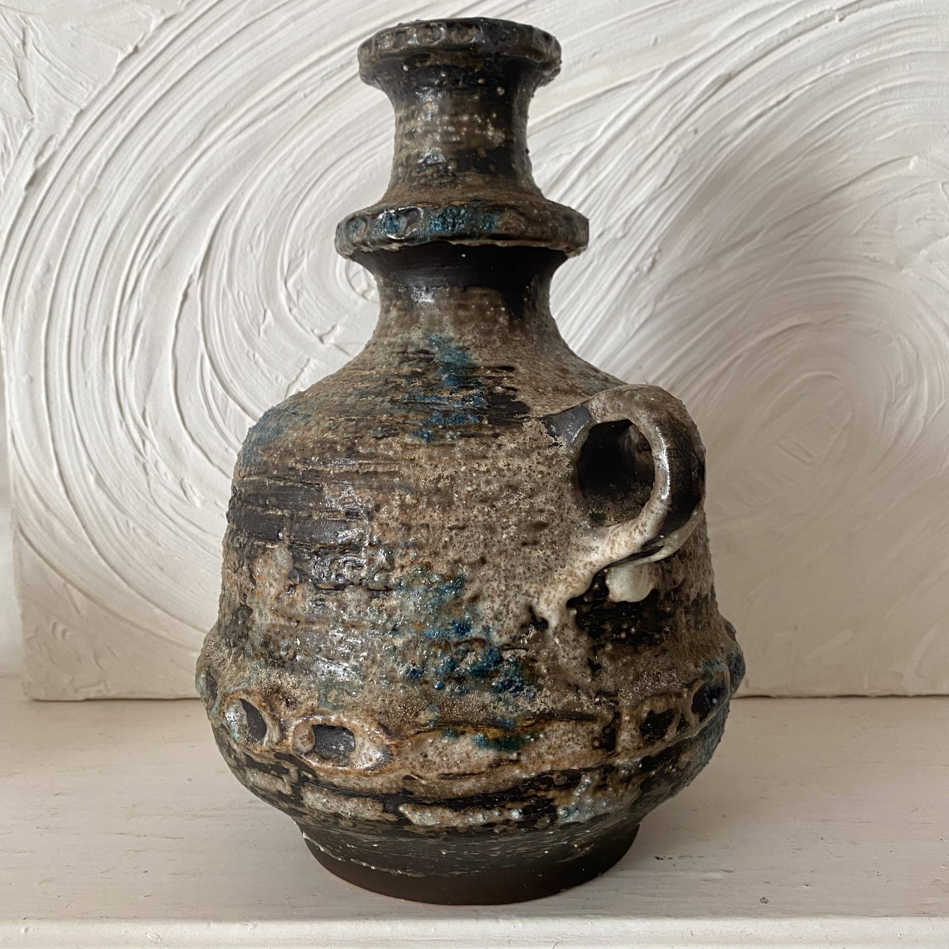 West German brutalist amphora vase