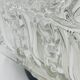 Square ceiling light in molded glass with relief