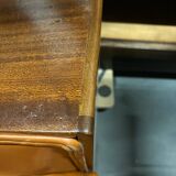 Paire de fauteuils Art Déco en cuir. Années 40.