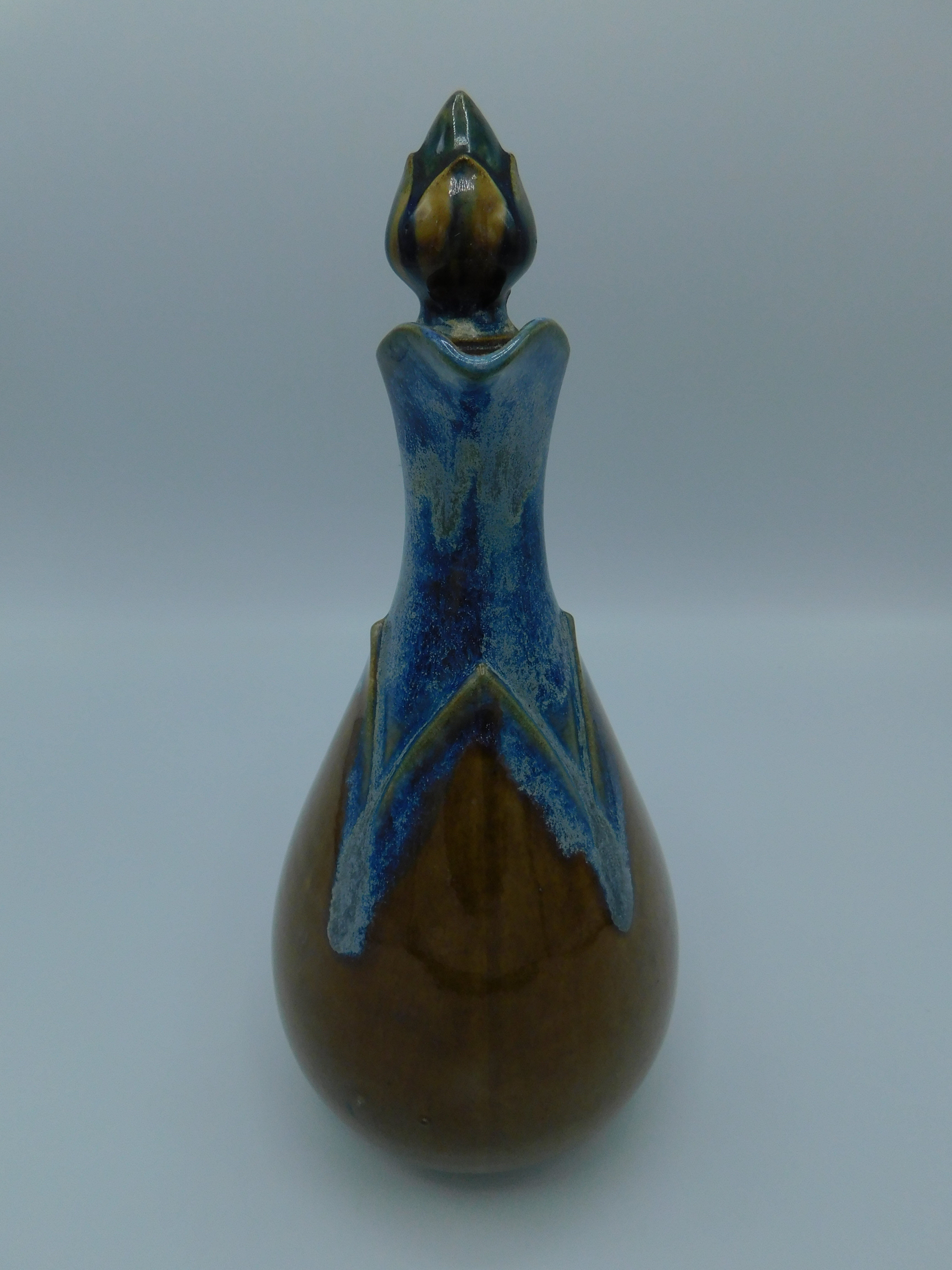Carafe à liqueur Denbac bleu et chocolat