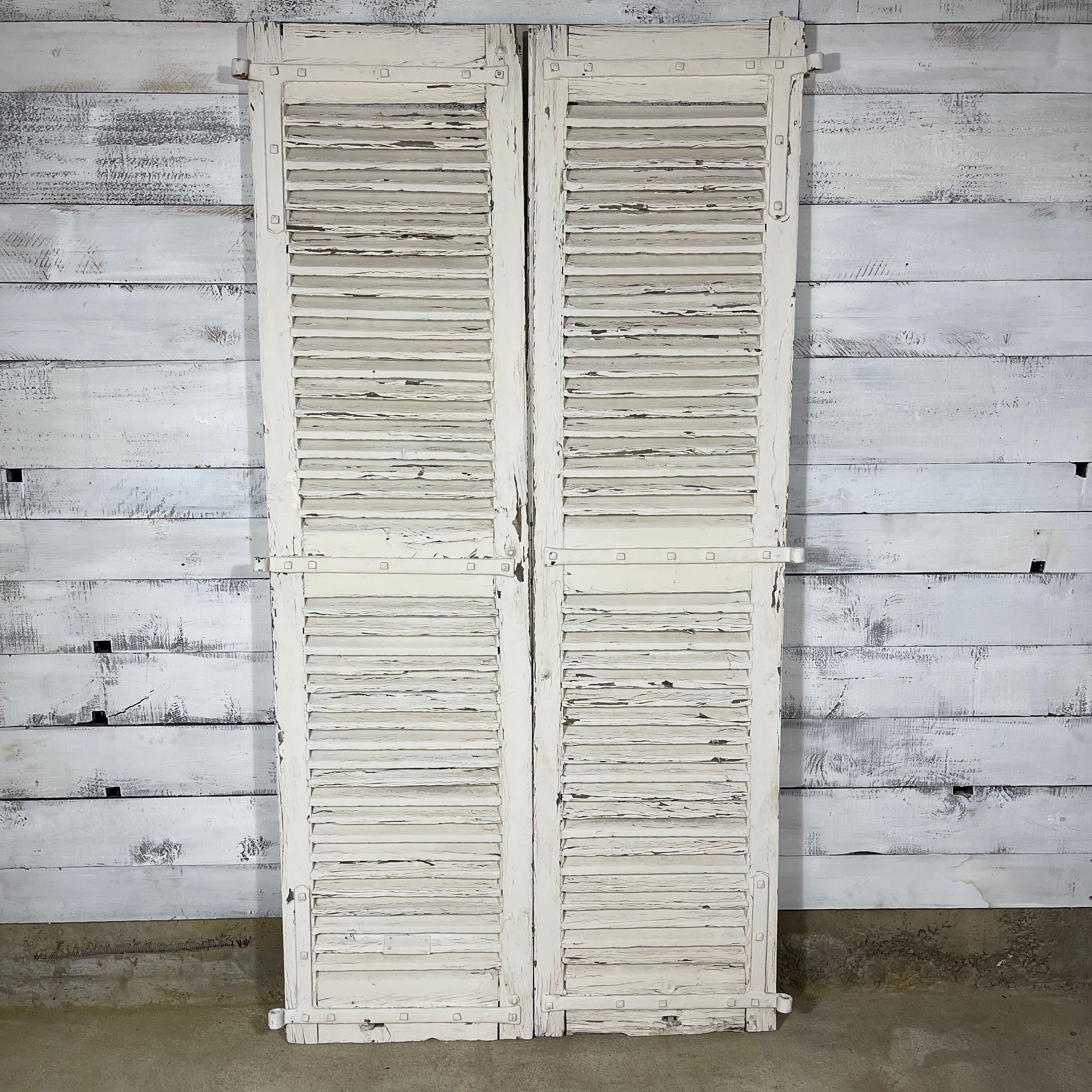 Pair of white shutters