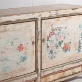 Ancien buffet blanc à motifs floraux (c.1900) #11