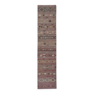 Tapis de couloir turc vintage 76x326 cm