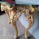 Console Louis XV bois sculpté doré