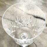 6 crystal wine glasses, 1980