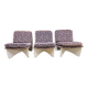 Set de 3 chauffeuses violette 1960