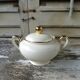 Villeroy & Boch Mettlach ivory and gold sugar bowl