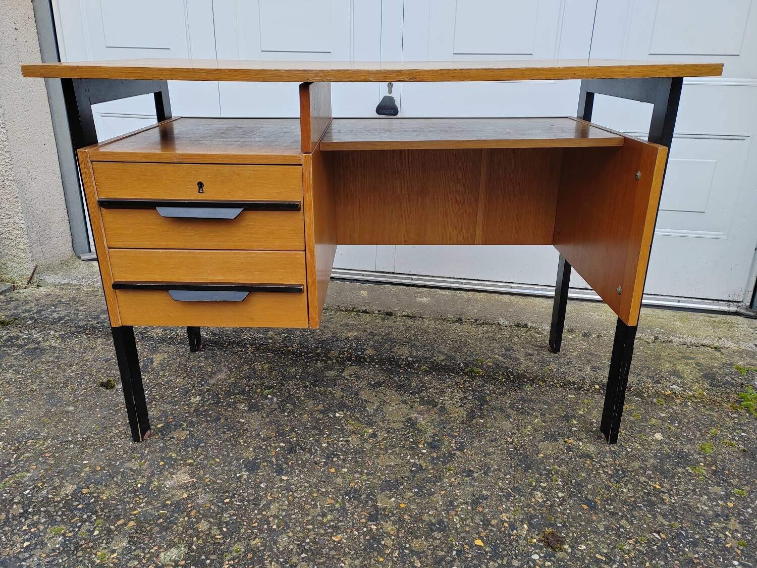 Vintage blond wood desk