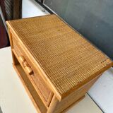 Rattan bedside table