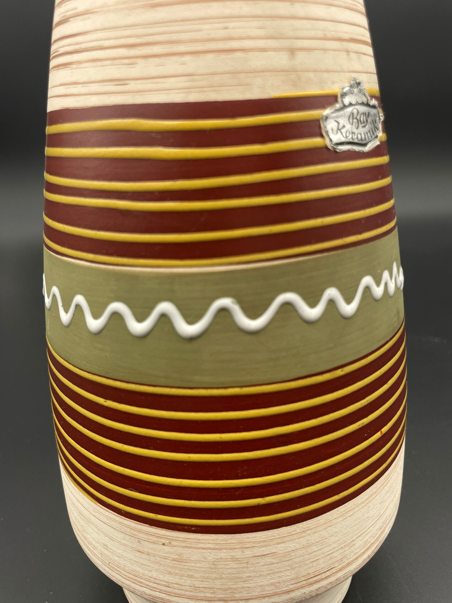 Vase Bay Keramik 617-20, decor Parma, 1960s