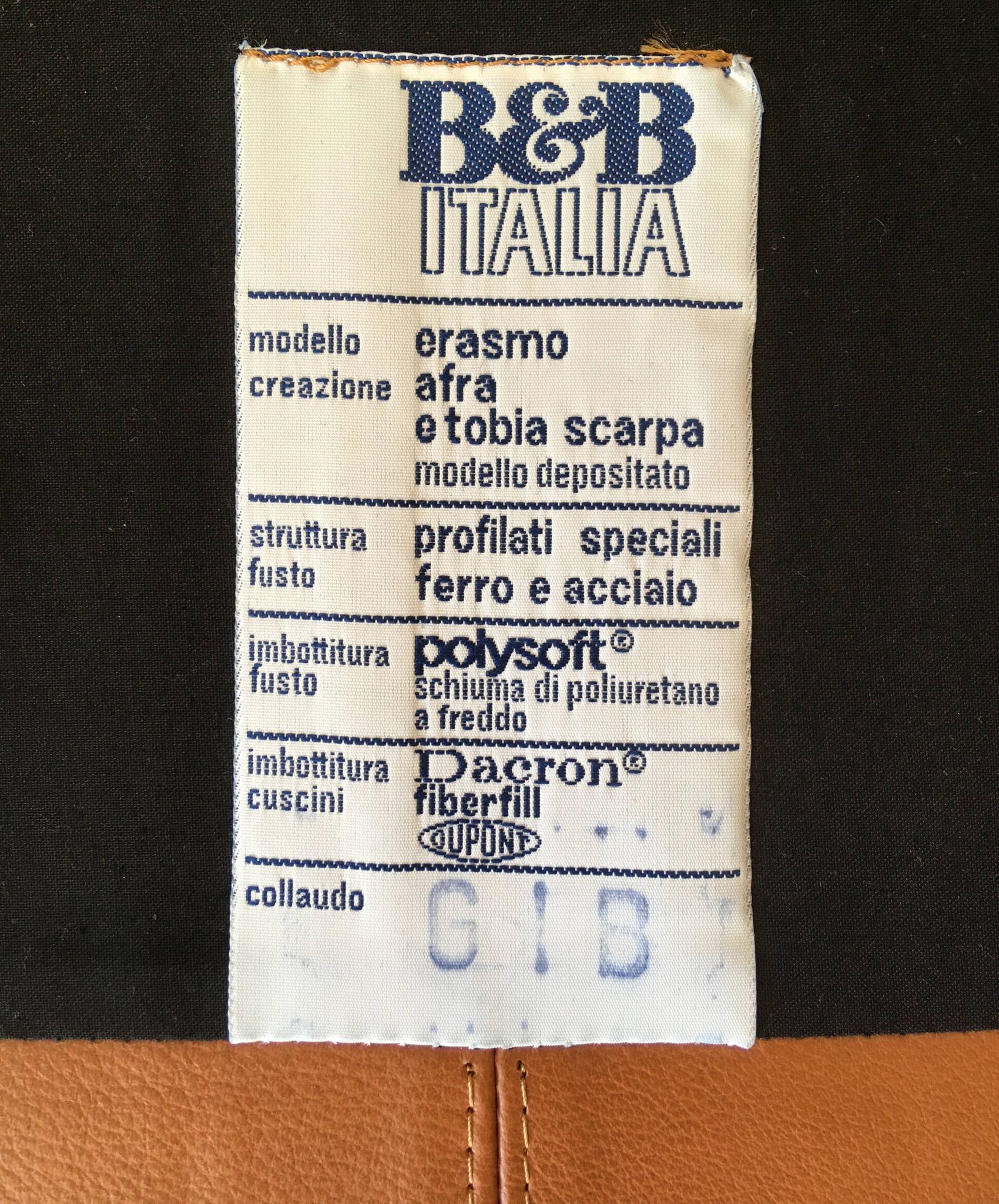 Leather armchair designed by Afra and Tobia Scarpa for B&B Italy, 1970s