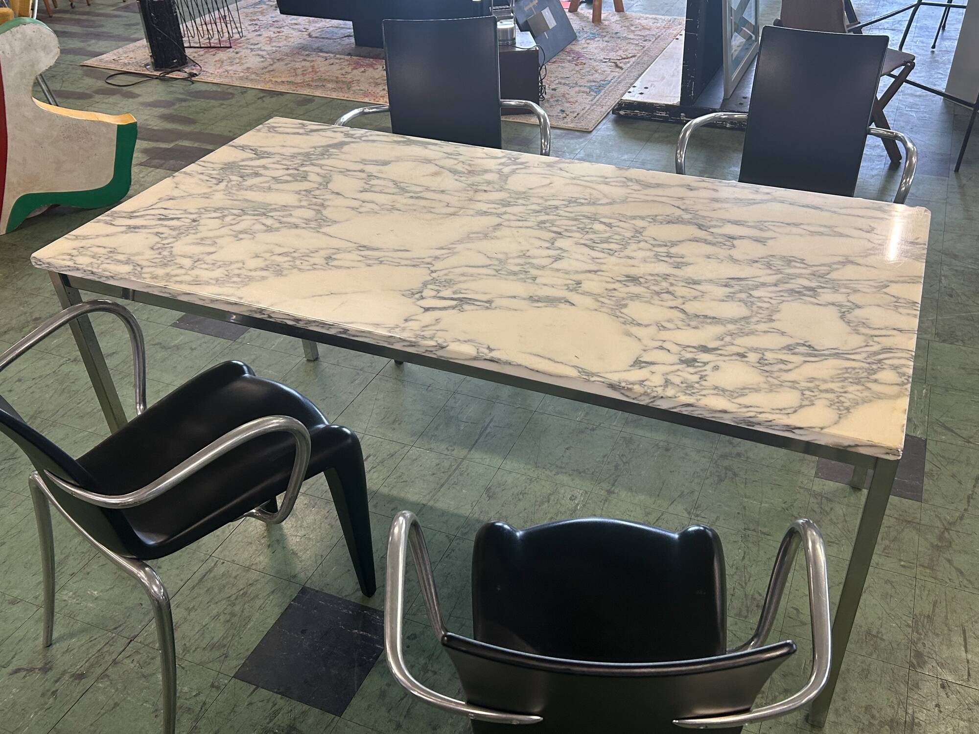 Marble and metal table by Florence Knoll 1960