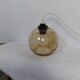 Duo amber glass globes 70s