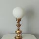 Vintage brass and opaline living room lamp