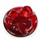 Donkey desk organiser, modernism, red glass, designed by C. Zuber, Poland, 1970s
