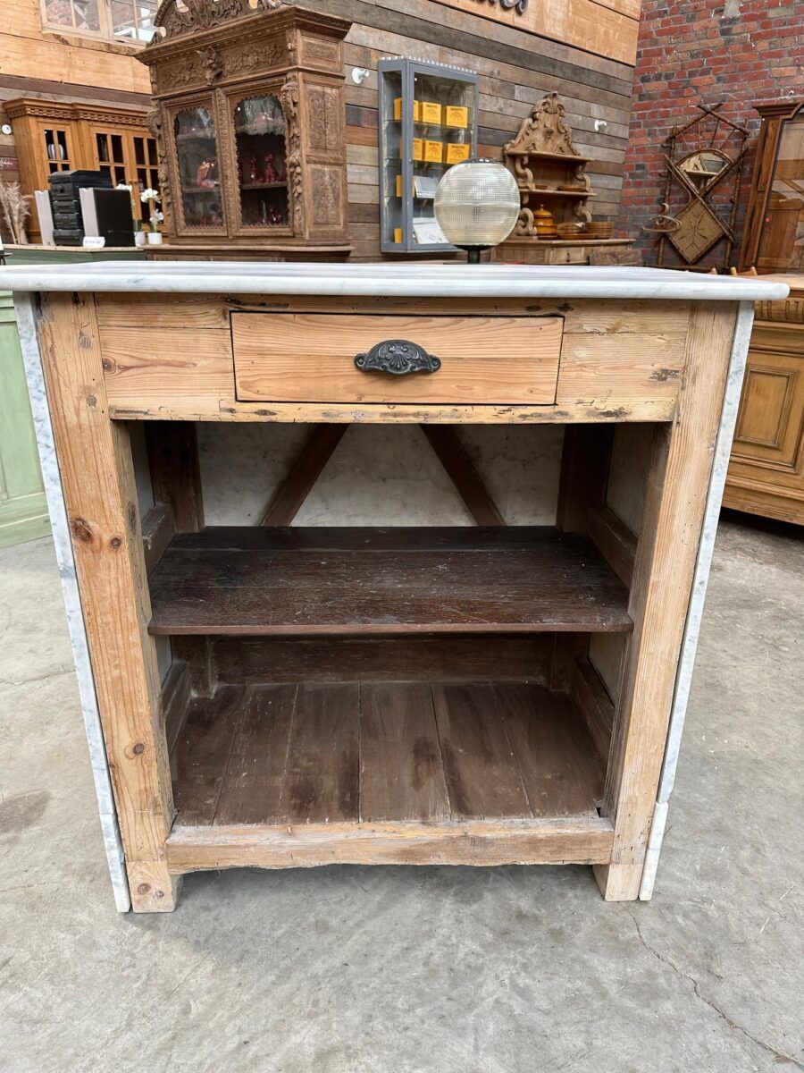 Bakery counter from the early 20th century in marble