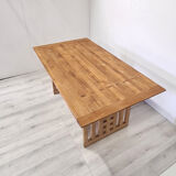 Table à manger de style art deco Frank Loyd Wright années 1980