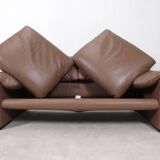Cassina Maralunga 2 seater in mocca colored leather