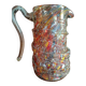 Pichet en verre moucheté multicolore