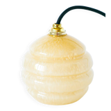 Small glass ball pendant from Clichy, Yellow, 1930