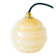 Petite suspension boule en verre de Clichy, Jaune, 1930