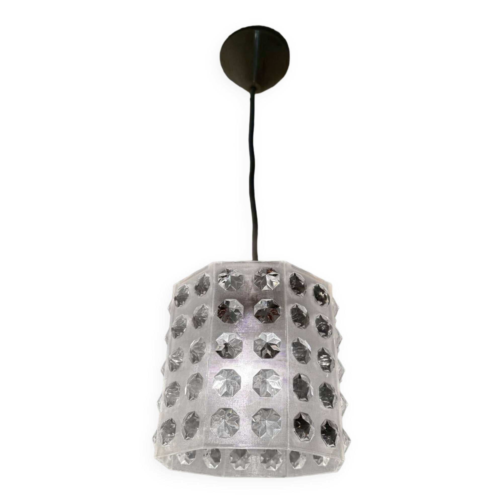 Translucent acrylic chandelier Space Age design 70s