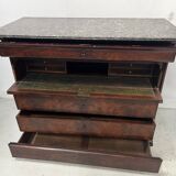 Commode secrétaire Louis Philippe en acajou XIX siècle