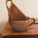 Pair of antique stoneware cups