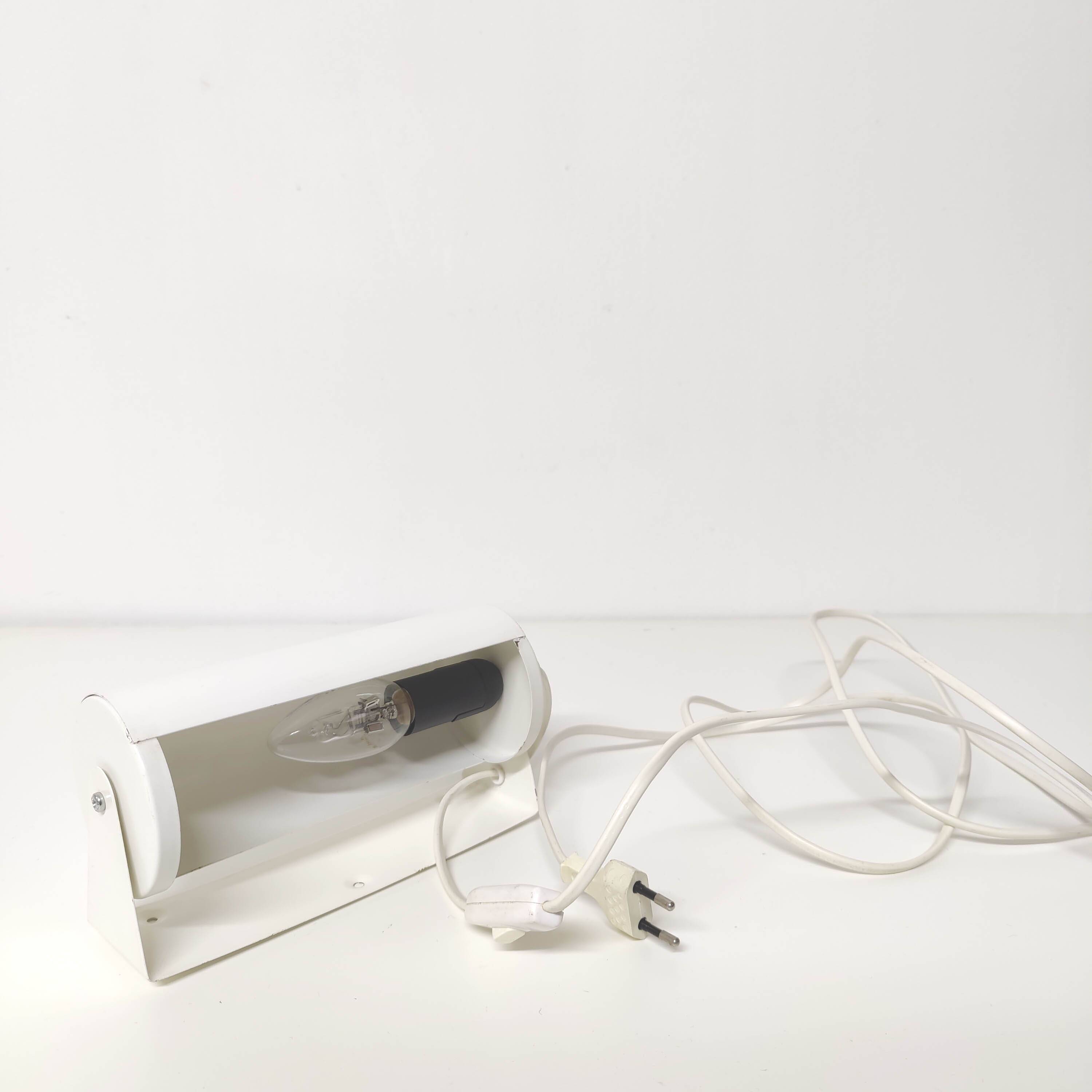 Vintage wall light Ikea V413 white vintage roller