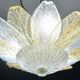 Petite vintage Italian Murano glass amber and transparent ceiling light
