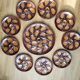 Service à huitres vintage faïence Salins France 9 assiettes et plat