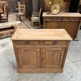 2-door sideboard in solid elm, early 20th century