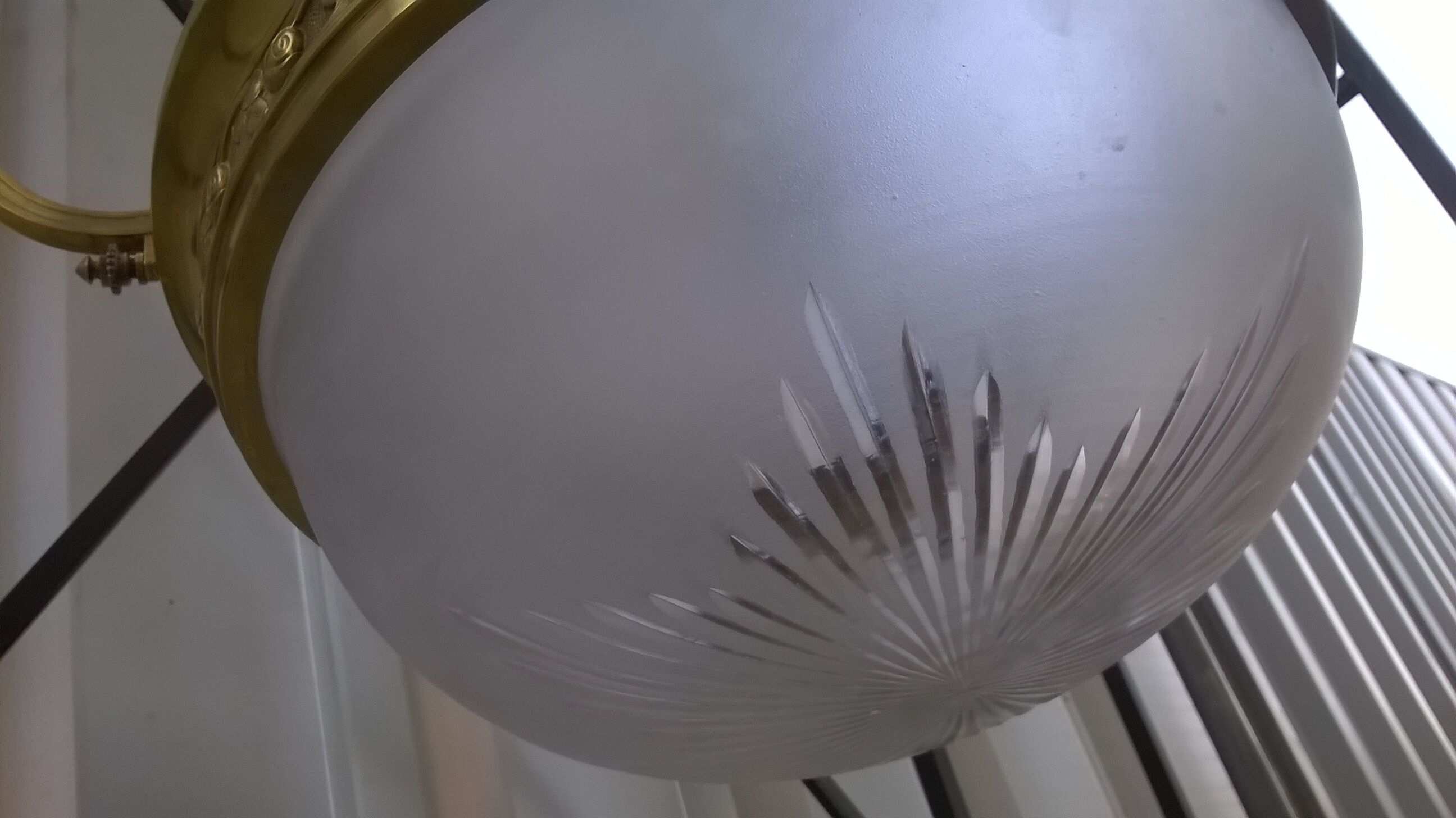 Brass Chandelier And Glass Paste Napoleon III