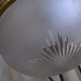 Lustre en laiton et pâte de verre Napoléon III